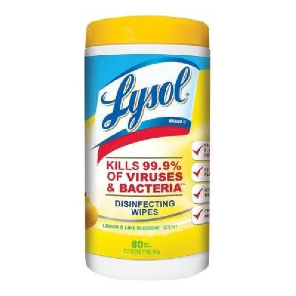Toallitas desinfectantes aroma lima limón 80 pz Lysol