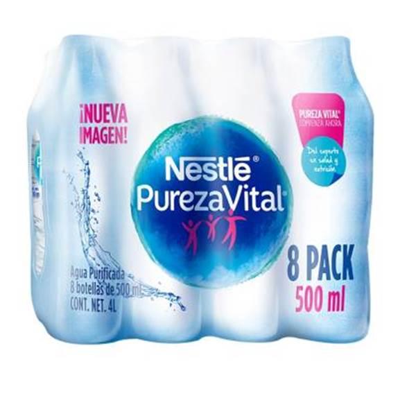 Agua Pureza Vital 8 botellas de 500 ml c/u Nestlé