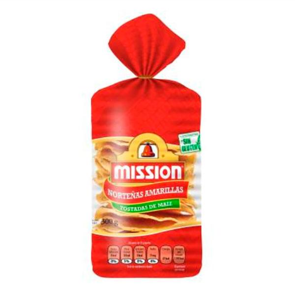 Tostadas norteñas amarillas 300 g Mission