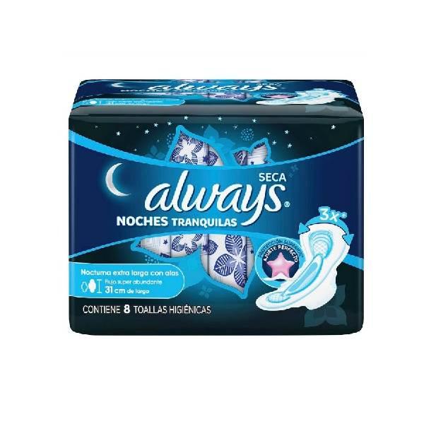 Toallas hig noches t secas c/8 31 Always