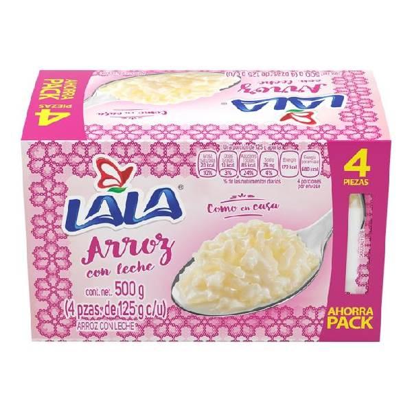 Arroz con leche 4 pz 125 g c/u Lala