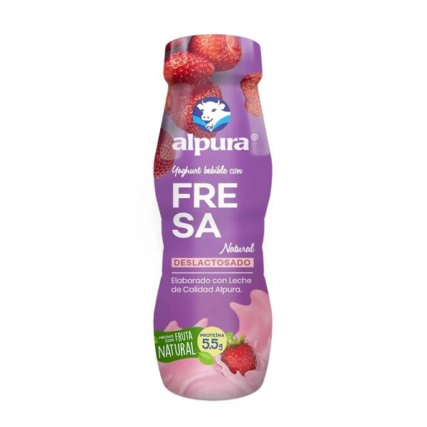 Yoghurt bebible Alpura deslactosado con fresa