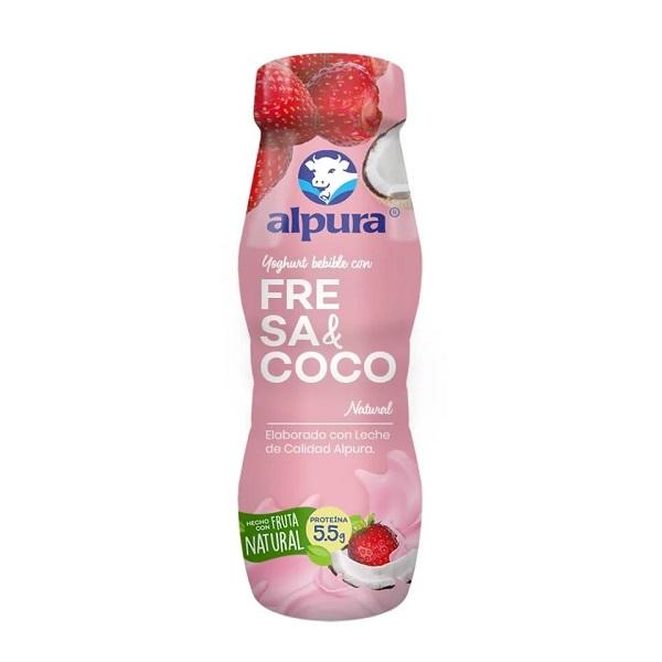 Yoghurt bebible Alpura con fresa y coco 220 g