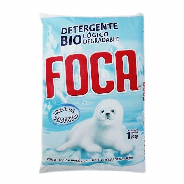 Detergente en polvo para ropa blanca y de color 1 kg Foca