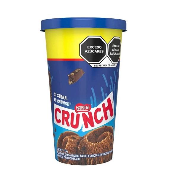 Helado Nestlé Crunch con sabor y trozos de chocolate 714g