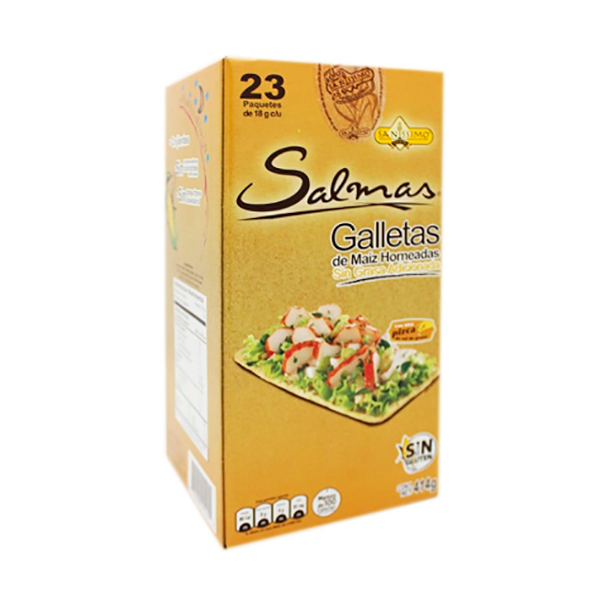 Galletas Salmas horneadas 23 paquetes de 18 g c/u Sanissimo