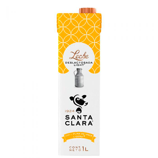 Leche light  deslactosada 1 l Santa Clara
