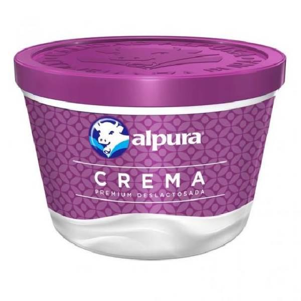 Crema deslactosada 426 gr alpura