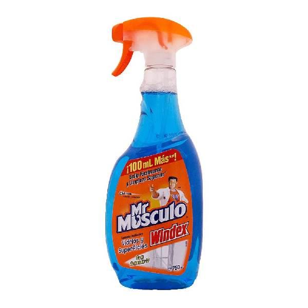 Limpiador líquido Mr Músculo Windex para vidrios y superficies 750 ml