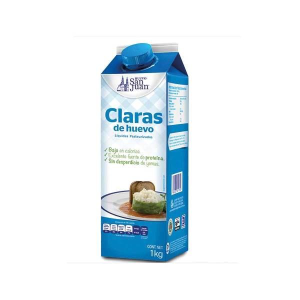 Claras de huevo líquidas pasteurizadas 1 kg San Juan