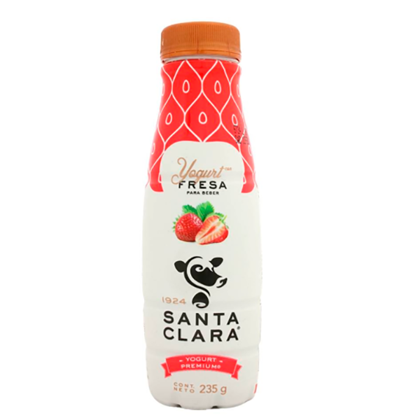 Yoghurt para beber Premium con fresa 235 g Santa Clara