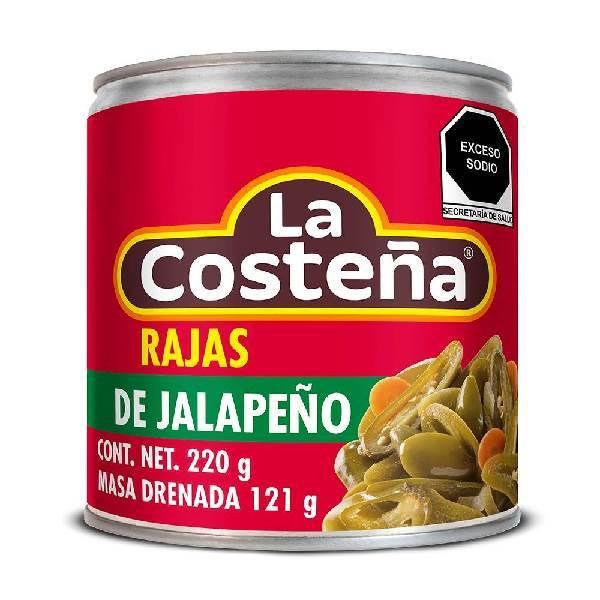 Chiles rajas 220 gr costeña