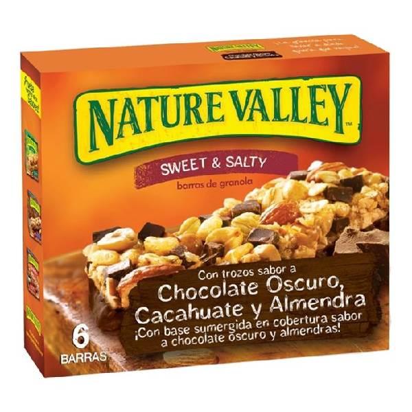 Barras de granola sabor chocolate 6 pz Nature Valley