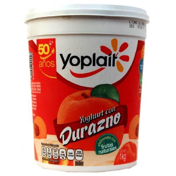 Yoghurt con durazno 1 kg Yoplait