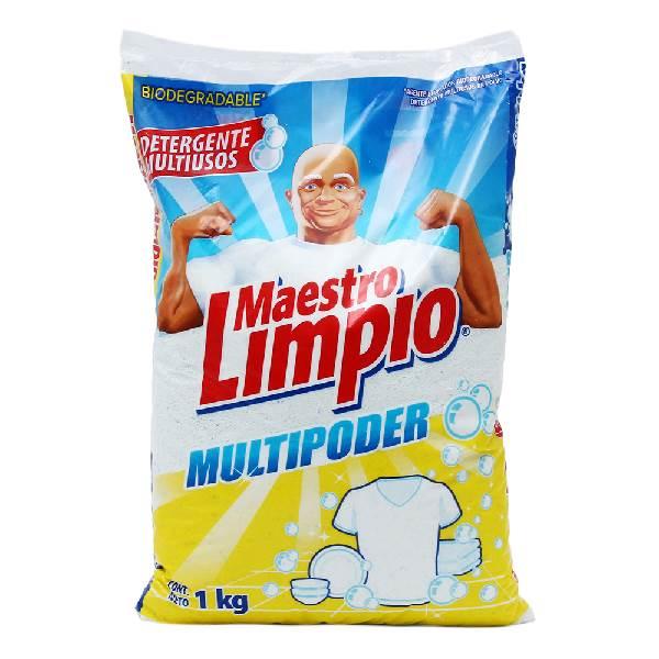 Detergente en polvo multipoder multiusos 1 kg Maestro Limpio