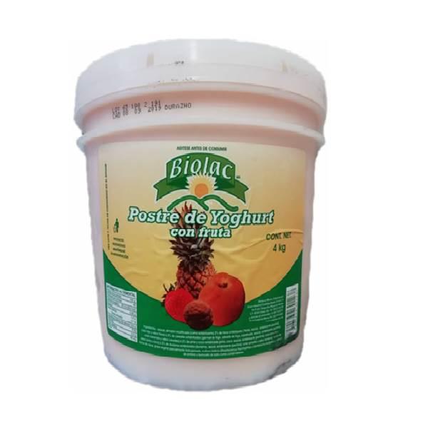 Yoghurt durazno 4kg Biolac