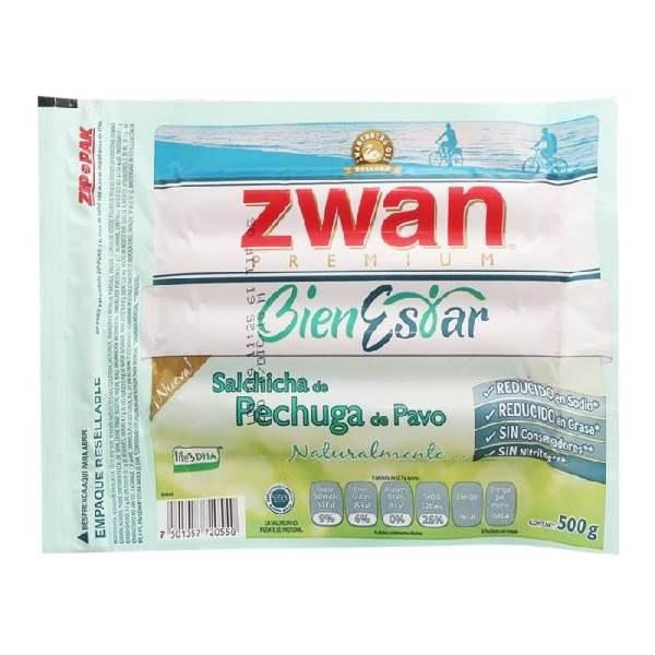 Salchicha de pechuga de pavo 500 g Zwan