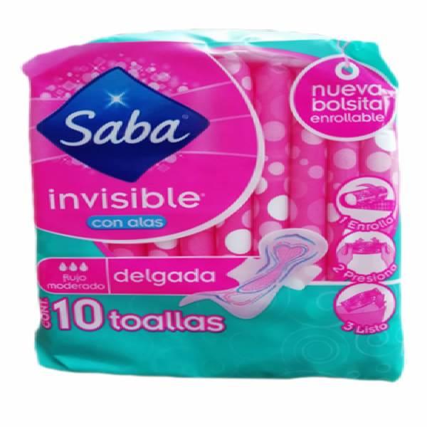 Toallas hig invisible c/10 alas fj3 Saba
