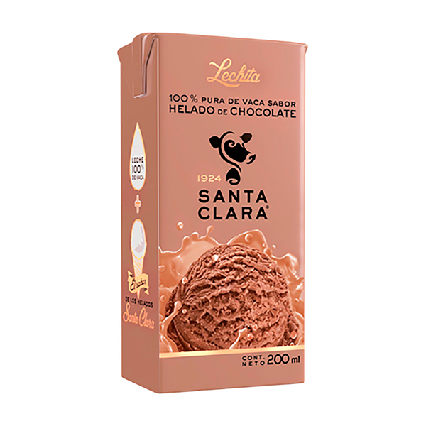 Leche sabor helado de chocolate 200 ml Santa Clara