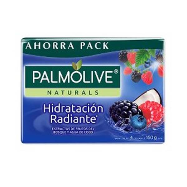 Jabón de tocador Naturals hidratación radiante 1 paquete con 4 pz de 150 g c/u Palmolive