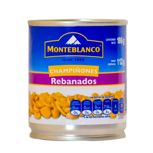 Champiñones rebanados 186 g Monteblanco
