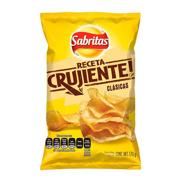 Papas Receta Crujiente con sal 170 g Sabritas