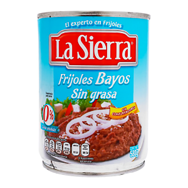 Frijoles bayos sin grasa en lata 580 g La Sierra