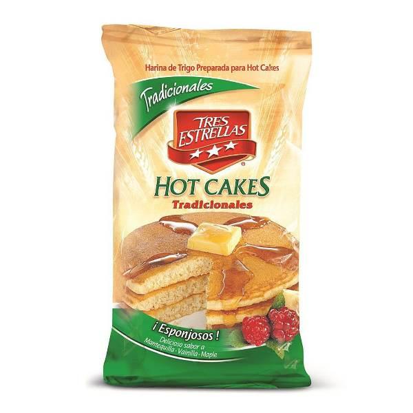 Harina de trigo preparada Tradicionales para hot cakes 800 g Tres Estrellas