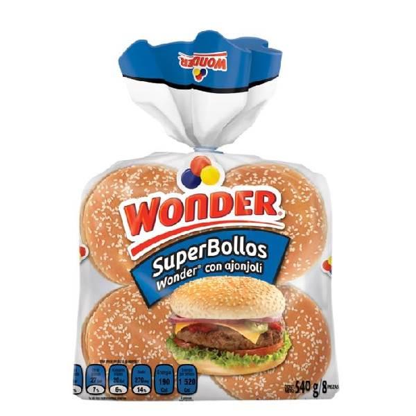 Pan para hamburguesa SuperBollos con ajonjolí 8 pz Wonder