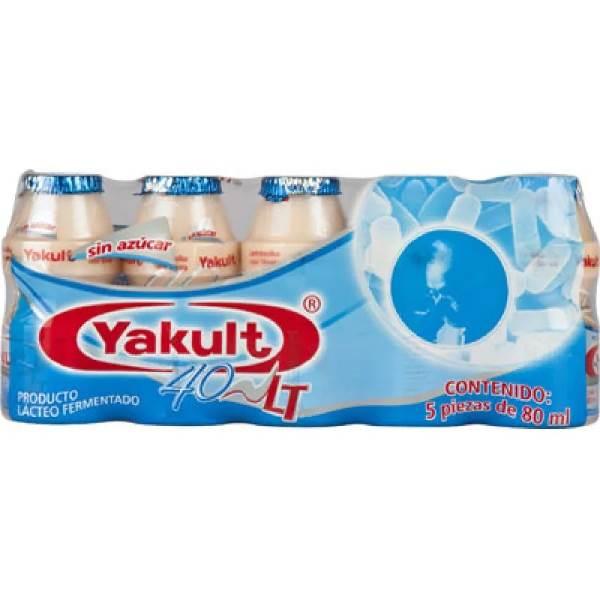 Yakult sin azúcar 5 pz de 80 ml c/u