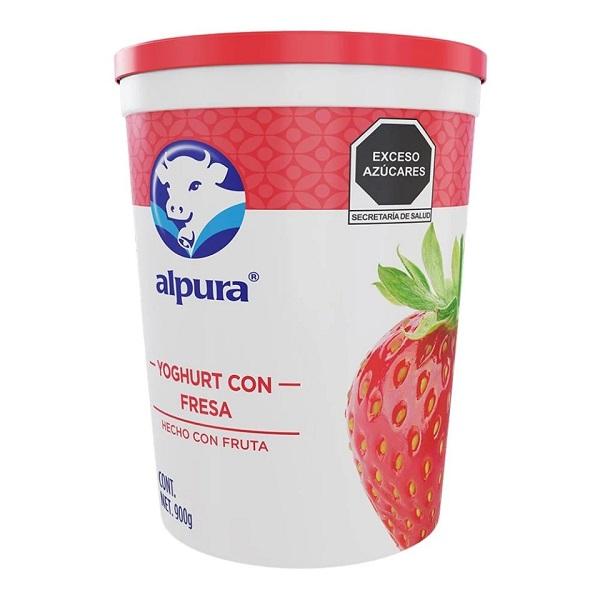 Yoghurt Alpura con fresa 900 g