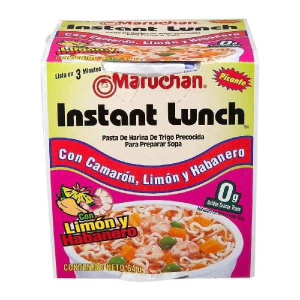 Sopa instántanea con camarón limón y habanero 64 g Maruchan