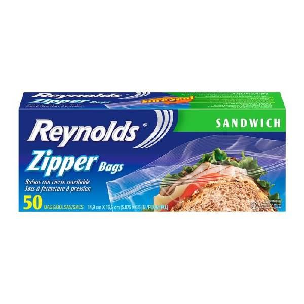 Bolsas herméticas con cierre para sándwich 50 pz Reynolds