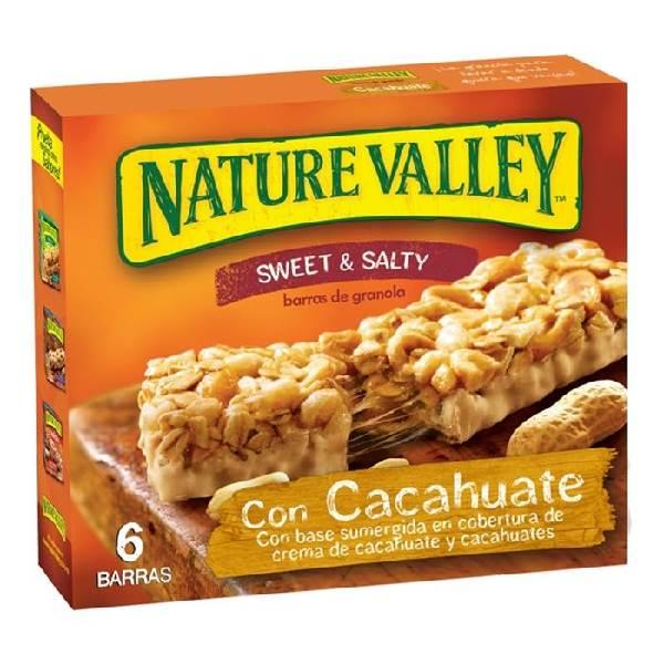 Barras de granola con cacahuate 6 pz Nature Valley