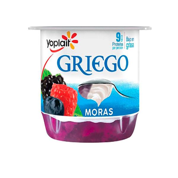 Yoghurt Griego con selección de moras bajo en grasa 145 g Yoplait