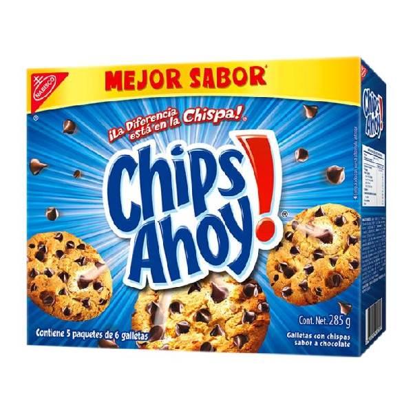 Galletas 5 paquetes de 6 galletas 285 g Chips Ahoy