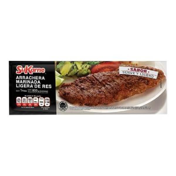 Arrachera de res marinada ligera 600 g SuKarne