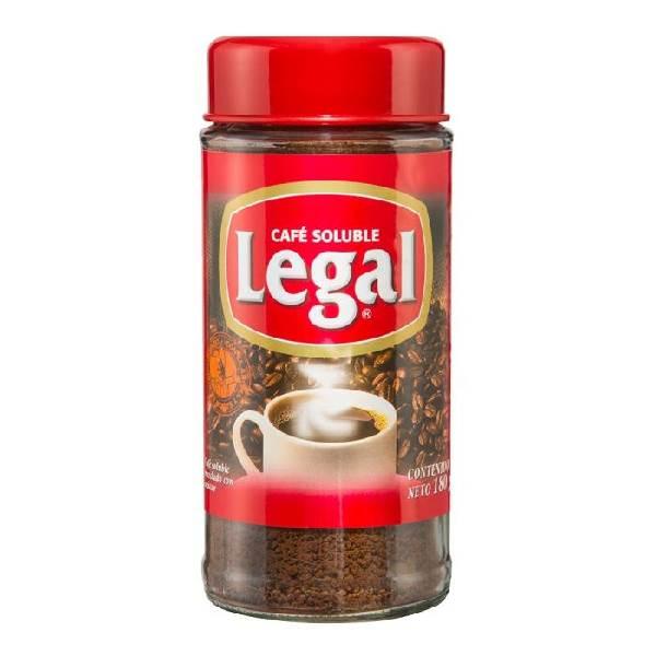Café soluble mezclado con azúcar 180 g Legal