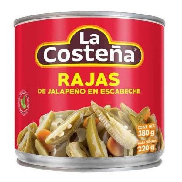 Chiles rajas 380 gr costeña