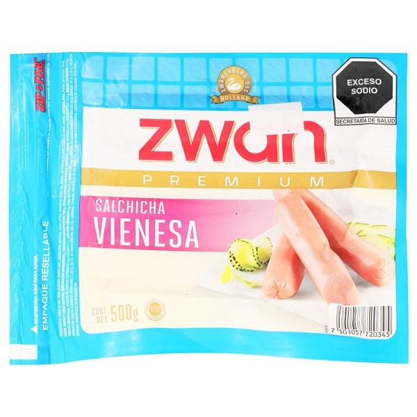 Salchicha Vienesa Zwan Premium 500 G