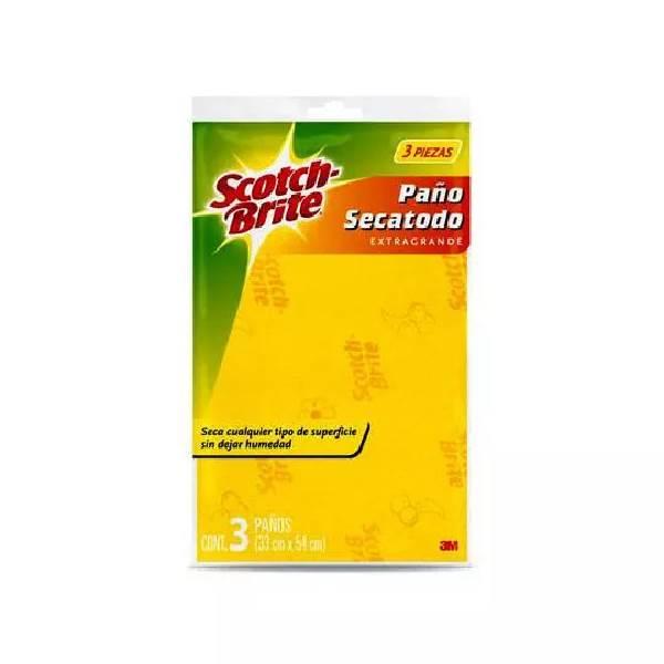 Paño secatodo scotchbrite 3 pz