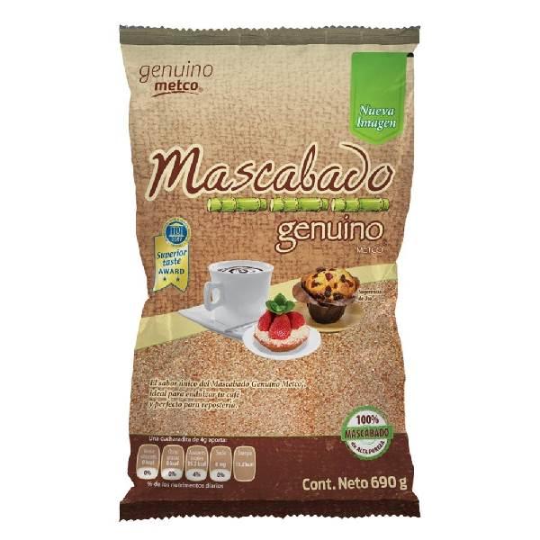 Azúcar mascabado genuino 690 g Metco