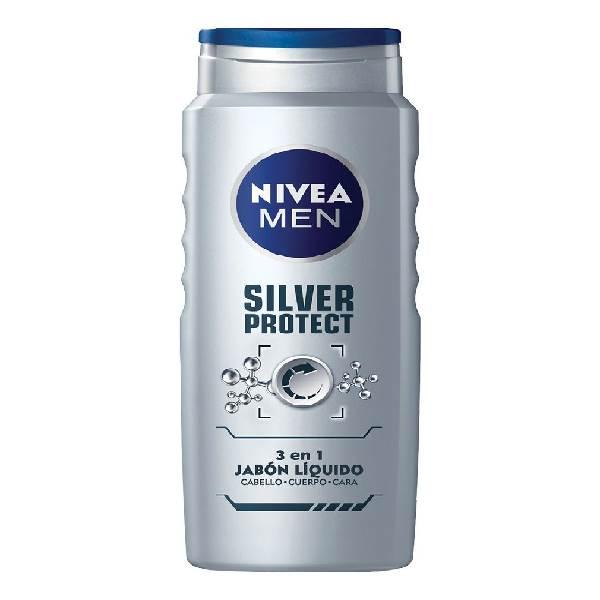 Jabón líquido Nivea Men 3 en 1 silver protect 500 ml