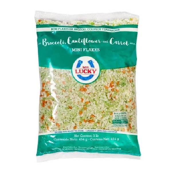 Flakes brocoli coliflor y zanahoria 454 g Mr. Lucky
