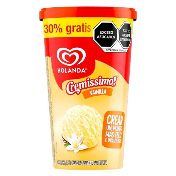 Helado Holanda Cremissimo sabor vainilla 1.3 l