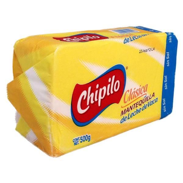Mantequilla sin sal en barra 500 g Chipilo