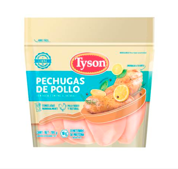 Pechuga de pollo sin hueso y sin piel 700 g Tyson