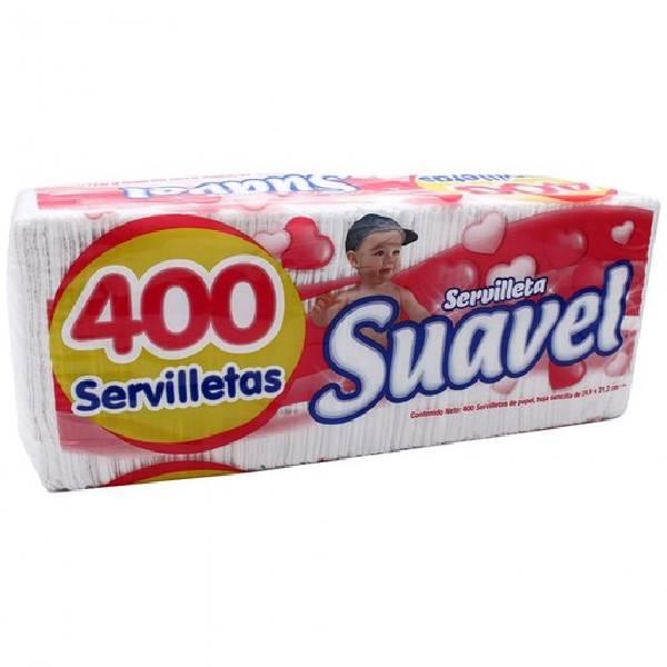 Servilletas blancas 400 pz Suavel