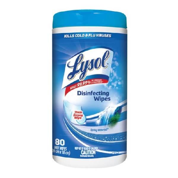 Toallitas desinfectantes para superficies Spring Waterfall 80 pz Lysol